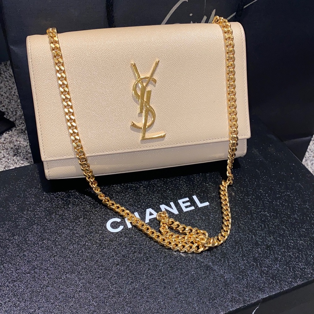 Saint Laurent leather clutch